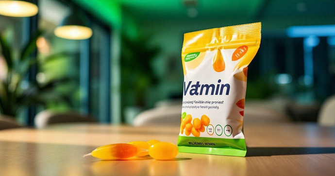 Embalagens Flexíveis com Vitaminas em Sachês Embalagens Flexíveis com Vitaminas em Sachês